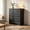 BLK1, variant on 5 Drawers Fluted Dresser for Bedroom, 47" H Modern Chest of Drawers with Elegant Wave Design, Wooden Tall Dresser Closet Clothes Storage Organizer with Metal Handle for Living Room, Hallway, Entryway