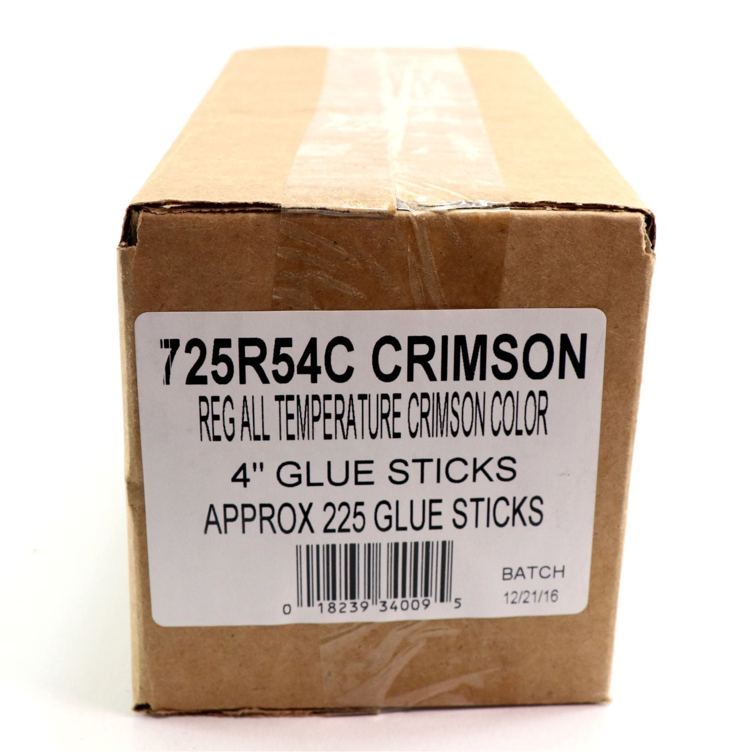 725R54CRIMSON Full Size 4" Crimson Color Hot Glue Stick - 5 lb Box