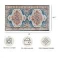 thumbnail image 4 of Blue Multi Medallion Washable Skid-Resistant Area Rug, 2' 7.5" x 4' 2", 4 of 7
