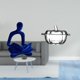 thumbnail image 2 of Figura de pensador abstracto, estatua decorativa de cristal, plato para dulces, tarro de resina con tapa, adorno para el hogar, almacenamiento, adecua, 2 of 8