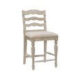 thumbnail image 1 of Tabouret de comptoir Hunter blanchi à la chaux, 1 of 8