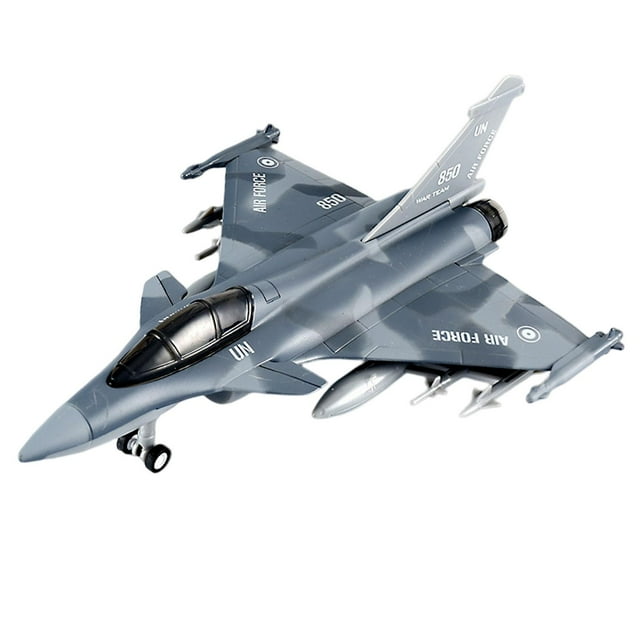 KLKCMS Aircraft Toy Party Supplies Airplane Pull Back Toy Diecast Metal Model Plane for Gray