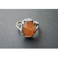 thumbnail image 2 of 925 Sterling Silver Carnelian Ring for Men – Handmade Orange Agate Gemstone (13), 2 of 8
