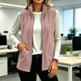thumbnail image 6 of Fleece Vest for Women Full Zip Jacket Sleeveless Stand Collar Warm Fall Winter Outerwear Coat with Pockets (3XL, Pink), 6 of 8