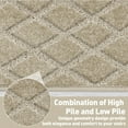 thumbnail image 4 of PURE ERA 2' x 3' Stair Tread Landing Mat Indoor Carpet Doormat Floor Mat Area Rug Self-adhensive Non-slip Back (Cream Gray Diamond Trellis,24 in.x36 in.), 4 of 6