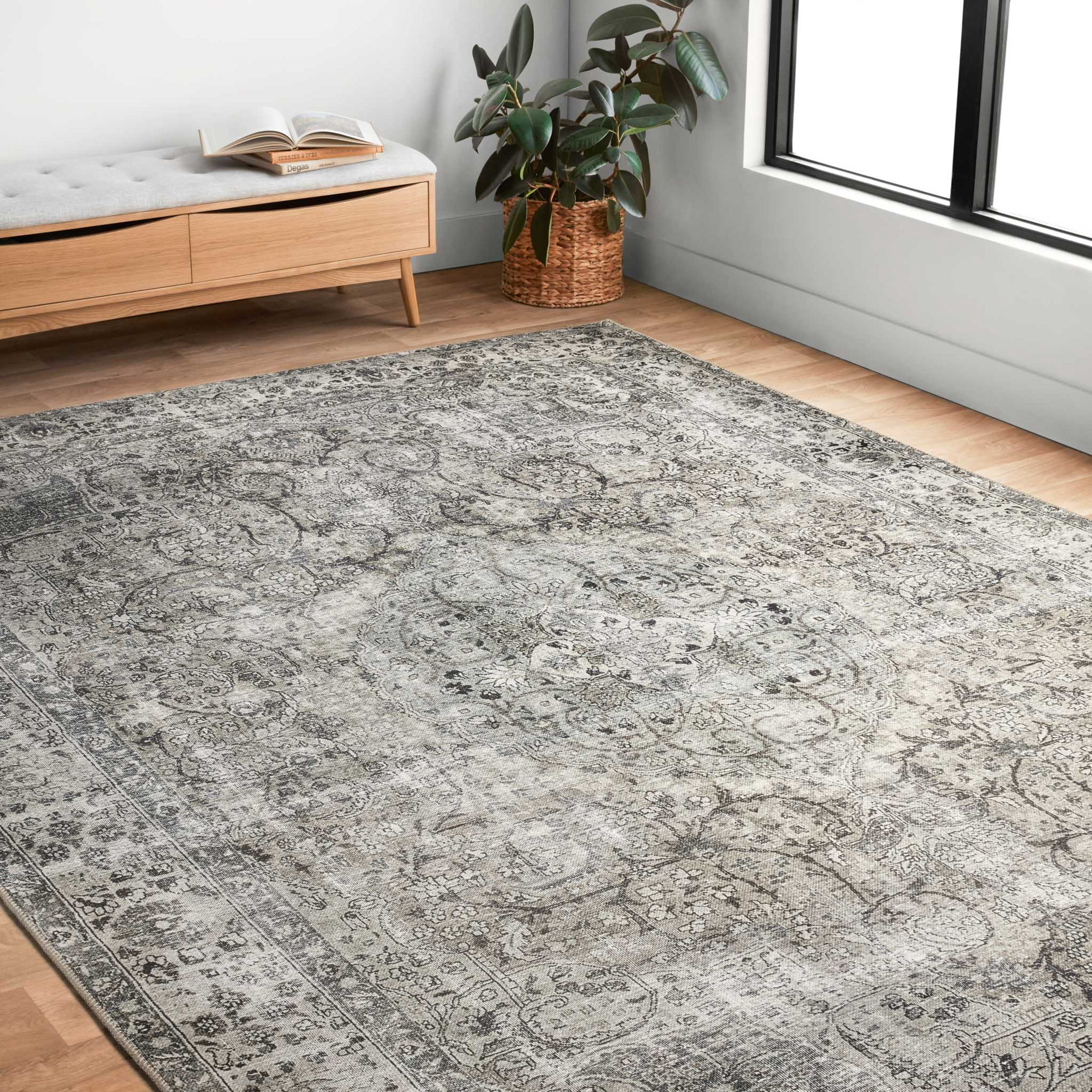 Echo Loom Anabella Taupe / Stone 2'-6" x 7'-6" Runner Rug