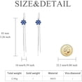 thumbnail image 2 of DOLIOX 925 Sterling Silver Threader Earrings for Women Sterling Silver Through Long Chains Earrings Jewelry Gifts for Women, 2 of 10