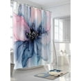 thumbnail image 3 of Pink Blue Gradient Shower Curtain, Abstract Art Marble Texture Waterproof Shower Curtain Set with 12 Hooks Lightweight Washable Fabric Shower Curtains for Bathroom 72x84 Inches, 3 of 6