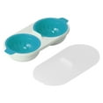 thumbnail image 1 of Cocedor de huevos para microondas, cesta de drenaje extraíble de polipropileno de grado alimenticio, cocedor de huevos para microondas, huevos duros, color azul, 1 of 15