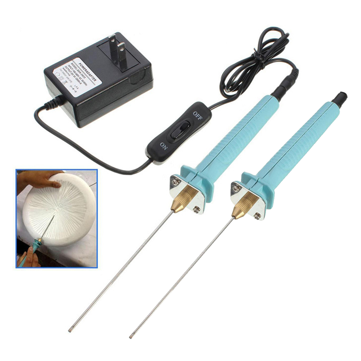 2x Pen Cutters Electric Styrofoam Cutter Wire Styro Foam Cutting Knife