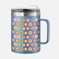 thumbnail image 1 of Tasse Isolée en Lin Oggi Fleurs Heureuses - 420ml, 1 of 1