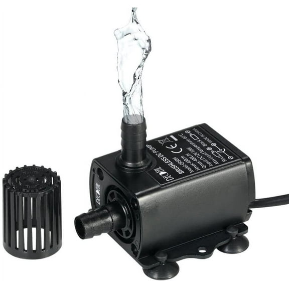 fountain pump ultra-quiet DC12V 10W 400L/H lift 400cm mini brushless water pump 5.5 * 2.1 mm female submersible pump fountain with flow adjustment function