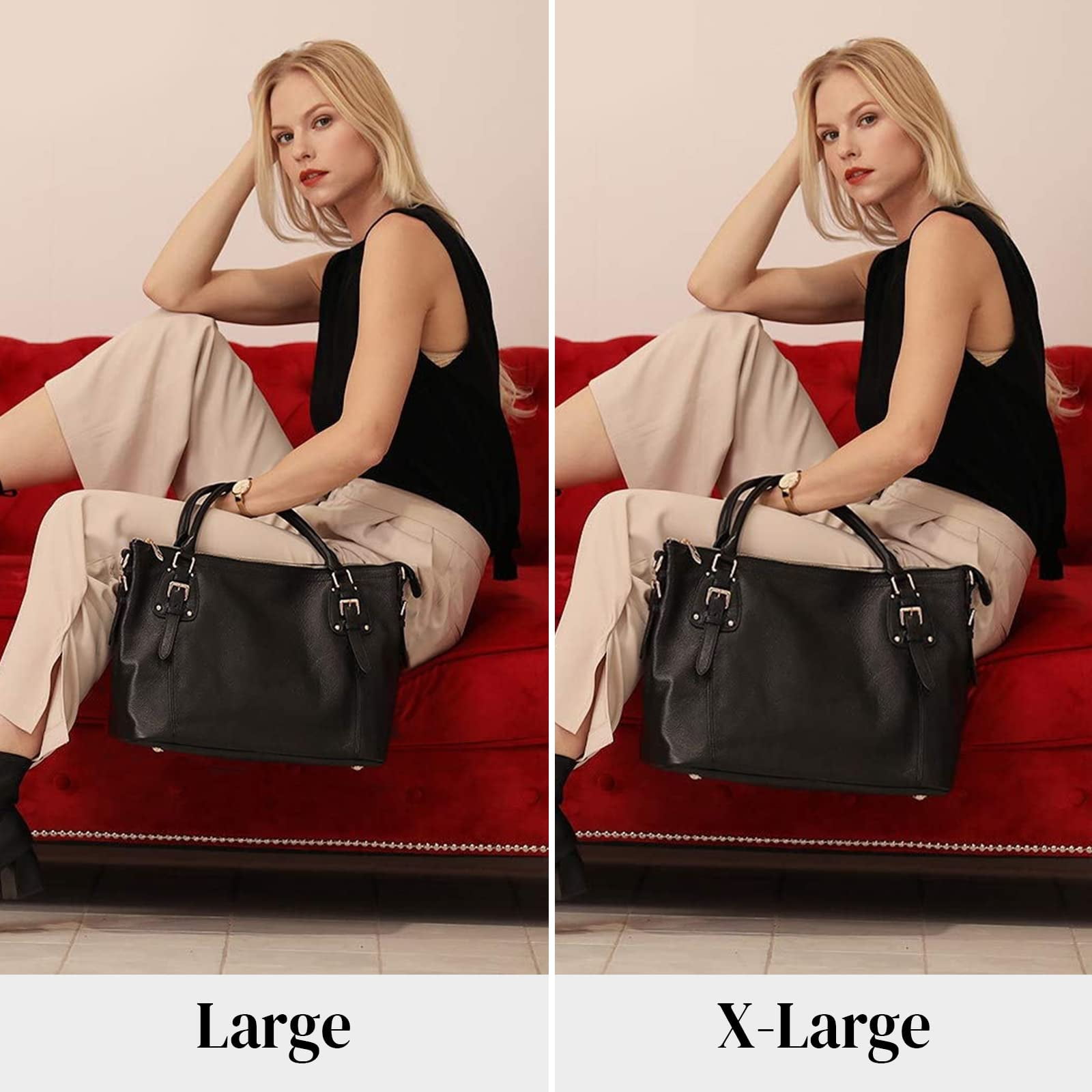 Kattee Leather Handbags Tote Shoulder Bag for Woman Satchel Designer Purse Top Handles Crossbody Bag Large Capacity