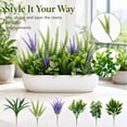 thumbnail image 5 of ZHEILFG Artificial Plants Outdoor UV Resistant, 12 Bouquets Realistic Eucalyptus Fern Lavender Greenery, Weatherproof for Patio Garden Porch Decoration, 5 of 7