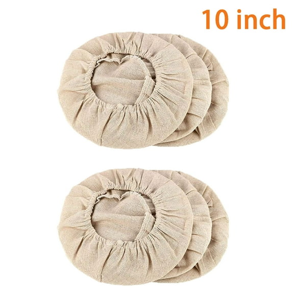 Meitianfacai Round Bread Proofing Basket Cloth Dough Basket Cover, 6 Packs Round Bread Proofing Basket Cloth Liner Sourdough Banneton Proofing Cloth Natural Rattan Baking Dough Basket Cover