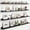Black, variant on Floating Picture Ledge Shelves for Wall Set of 4, 48 Inch Wall Shelves with Lip Long Large Nursery Book Shelf for Toys Storage Kids Bookshelf Wall Mounted Living Room Bedroom Decor Frames