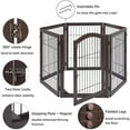 thumbnail image 4 of Unipaws Freestanding Pet Playpen, 6 Panels, Espresso, 4 of 7