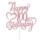 thumbnail image 3 of Topper para pastel AROKIPPRY con brillo rosa dorado para 100.º cumpleaños, 3 of 8