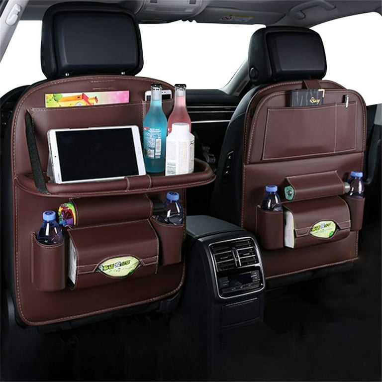 Car Backseat Organizer with Tablet Holder Storage Pockets PU