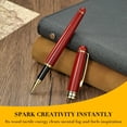 thumbnail image 3 of BEILUNER Luxury Rosewood Ballpoint Pen Writing Set - Elegant Fancy Nice Gift Pen Set for Signature Executive Business Office Supplies - Gift Boxed with Extra Refills (Black), 3 of 9