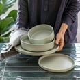thumbnail image 5 of over&back 16-Piece Stackable Dinnerware Dish Set - Stoneware Dishes - Includes 4 Dinner Plates, 4 Salad Plates, 4 Cereal Bowls, and 4 Dinner Bowls - All-Occasion Place Settings - Semi-Matte Sage, 5 of 11