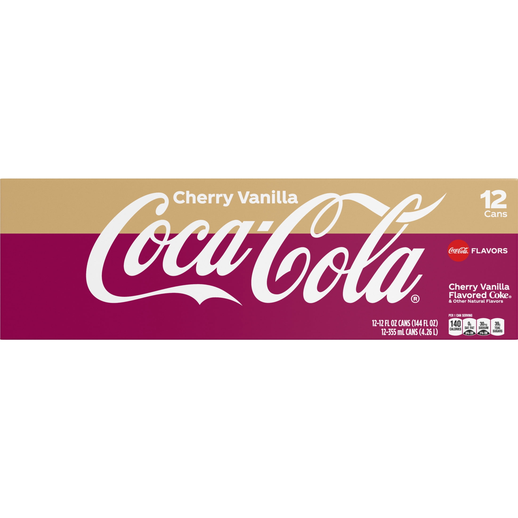 Coca-Cola Cherry Vanilla Soda Pop Fridge Pack Cans, 12 fl oz, 12 Pack