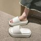 thumbnail image 2 of Zapatillas gruesas de EVA para mujer, chanclas suaves antideslizantes para verano, zapatillas de playa para mujer, sandalias de color sólido, chanclas de playa, 2 of 5