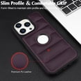 thumbnail image 6 of Allytech Business Case for iPhone 13 Pro, Premium Vegan PU Leather Luxury Elegant Slim Fit Shell, Logo Hollow View Shockproof Non-Slip Protective Cover for iPhone 13 Pro - Purple, 6 of 6