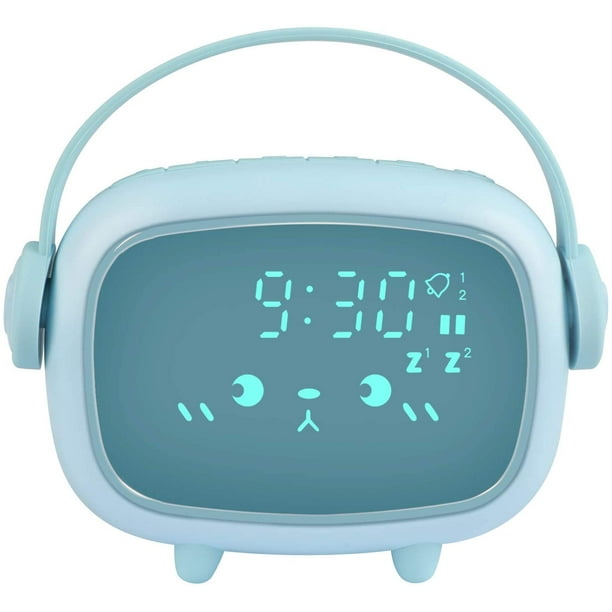 Réveil enfants numérique réveil pour enfants réveil pour filles garçons  horloge numérique ange veilleuse LED réveil avec lumière lampe de chevet  horloge 