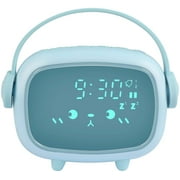 Réveil numérique pour enfants, réveil LED pour chambre à coucher avec simulateur de lever de soleil et veilleuse alimenté par secteur, horloge de chevet rechargeable