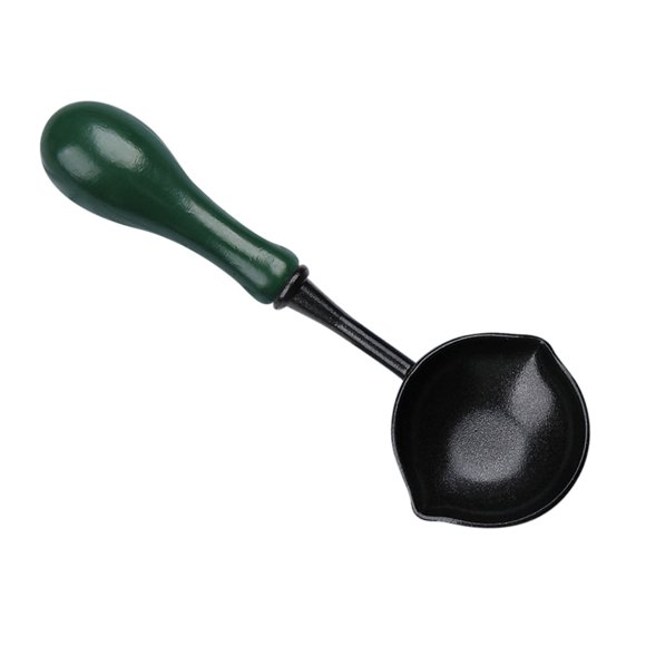 Wax Spoon Non Stick Wax Melting Spoon Wax Sealing Melting Spoon with Wooden Handle Vintage Wax Warmer Elegant Spoon for Wax Gift Envelope Wedding Invi