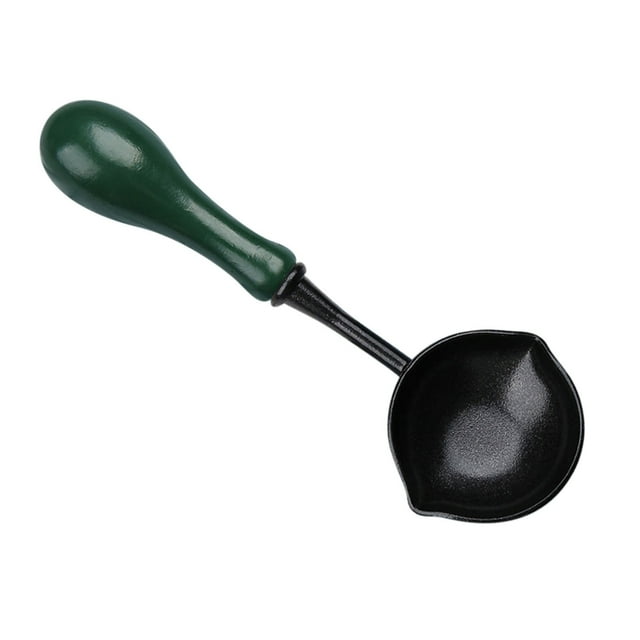 Wax Spoon Non Stick Wax Melting Spoon Wax Sealing Melting Spoon With Wooden Handle Vintage Wax Warmer Elegant Spoon For Wax Gift Envelope Wedding Invi