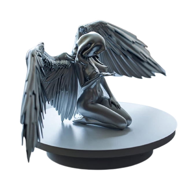 Figuras de ángel de hadas, ángel femenino mujer ala capa arrodillada sombrero estatuilla ornamento para el jardín decoración de arte del hogar accesorios Afortunado Sencillez