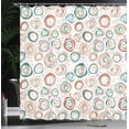 thumbnail image 3 of Ambesonne Geometric Shower Curtain, Abstract Funny Dots Print, 69"Wx70"L, Sand Brown, 3 of 4