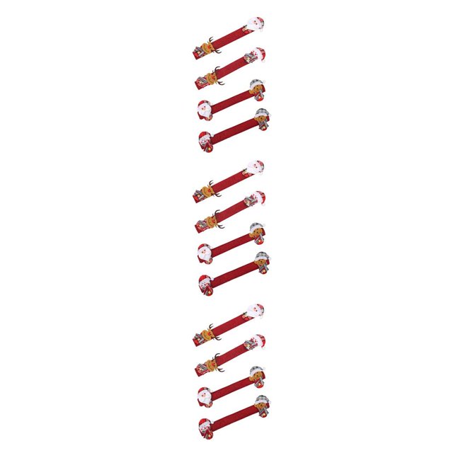 Transemion 4 Pcs Housses de Protection pour Poignée de Four à Micro-Ondes de Noël Housses de Protection de Noël Noël Réfrigérateur Cuisine Réfrigérateur Poignée de Porte Gants No.06 3Ensemble