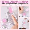 thumbnail image 3 of Dip Powder Recycling Tray System Portable Dip Powder Nail Kit with Scoop, Nail Dust Brush, Cuticle Pusher and Nail File for Nail Art Manicure Accessories Tool, 3 of 7