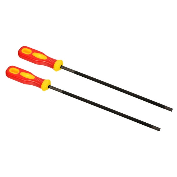 Uxcell 5.5mm Archivos de sierra de cadena redondos para afilar sierras de cadena para jardinería 2 Pcs