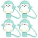 thumbnail image 5 of 4pcs pingüinos protectores de paja cubiertas de paja cubiertas de silicona cubiertas de paja enchufes para decoración, 5 of 8