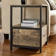 thumbnail image 4 of VECELO Nightstand with Drawer, Industrial End Table Sofa Side Table for Bedroom Living Room Office, Gray, 4 of 9