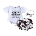 thumbnail image 1 of Combinaison à Manches Courtes pour Filles + Short + Bandeau, 1 of 8