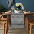 thumbnail image 2 of Grey Black Boho Table Runner - 108 Inch Long, Kitchen Dining Table Runner Dresser Scarves, Vintage Ethnic Tribe Abstract Art Farmhouse Decor for Coffee Tables Wedding Party Banquet, 2 of 8
