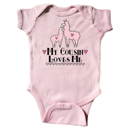 

Inktastic Llama My Cousin Loves Me Gift Baby Girl Bodysuit