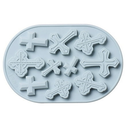 

YUNx Fondant Mold Heat-resistant Easy Demoulding DIY Three-dimensional Vintage Cross Baking Drip Mould for Bakery