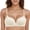 White, variant on Women's Solid Color Double Gathered Underwire Comfort Bra Wireless Bras for Women, Black, Size 32