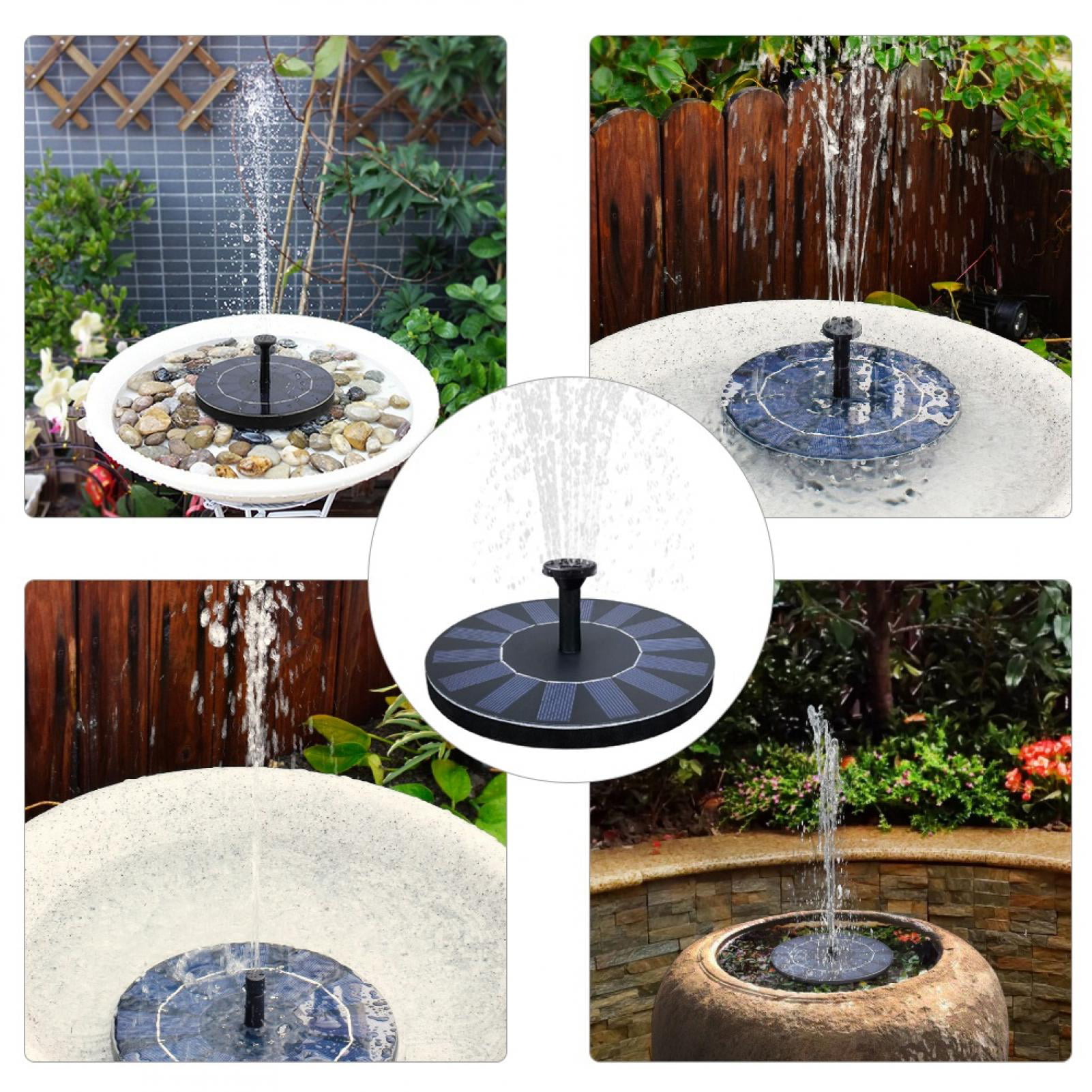 Details about   LED Solar Powered Floating Bird Bath Water Fountain Pond Pool Garden Outdoor US 