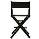 thumbnail image 3 of Silla de director Casual Home 24 con estructura negra y lona negra, 3 of 6