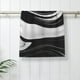 thumbnail image 5 of Fotbe Abstract Black White Swirls Toalla Premium con Patrón, Toalla de Microfibra de Secado Rápido, Ligera y Altamente Absorbente (27.5x16in), Ideal para Uso Diario, 5 of 6