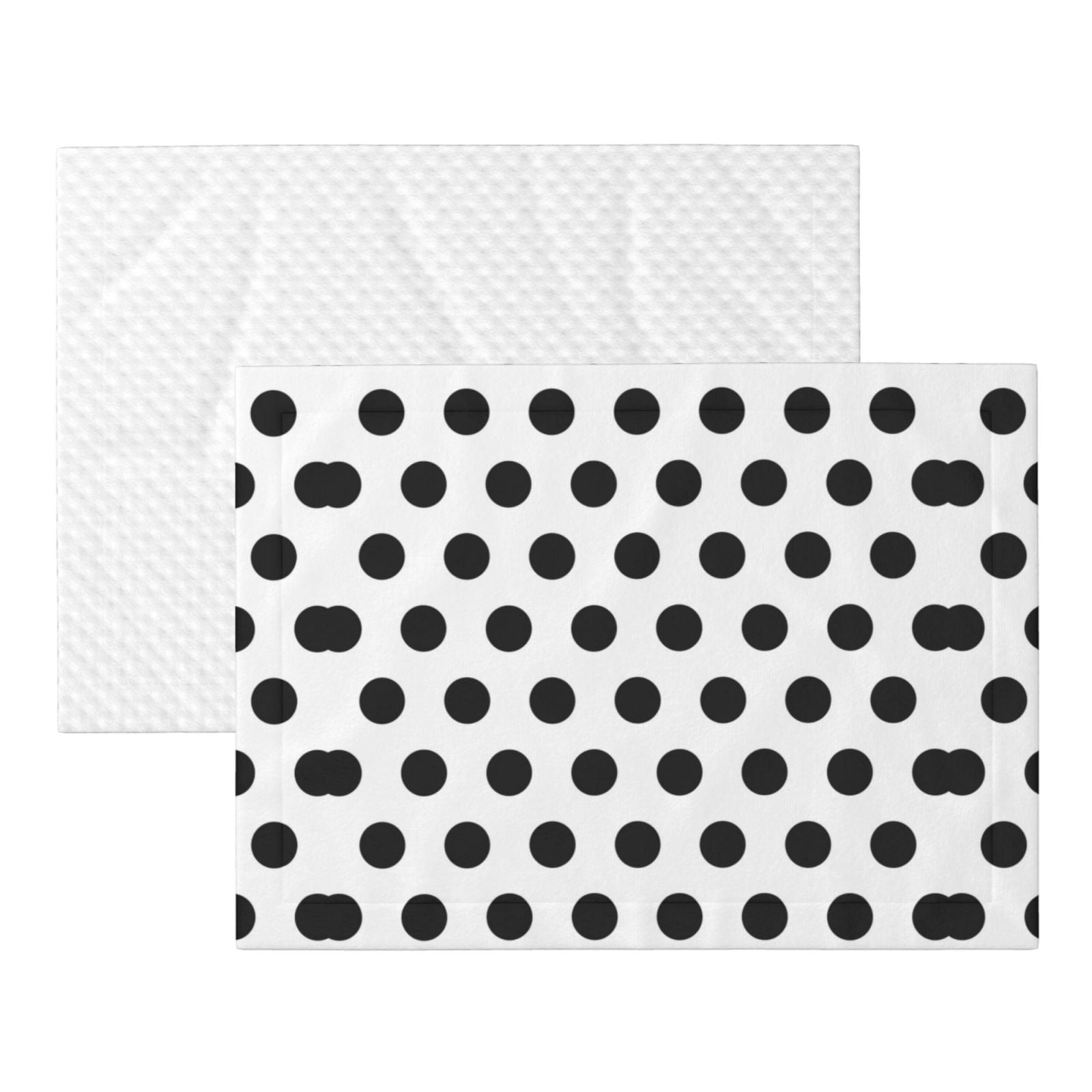 Black Polka Dot Pattern Dog Blanket Soft Warm Flannel Cat Blanket Great Pet Throw for Cats Puppy Small Medium Large Dog