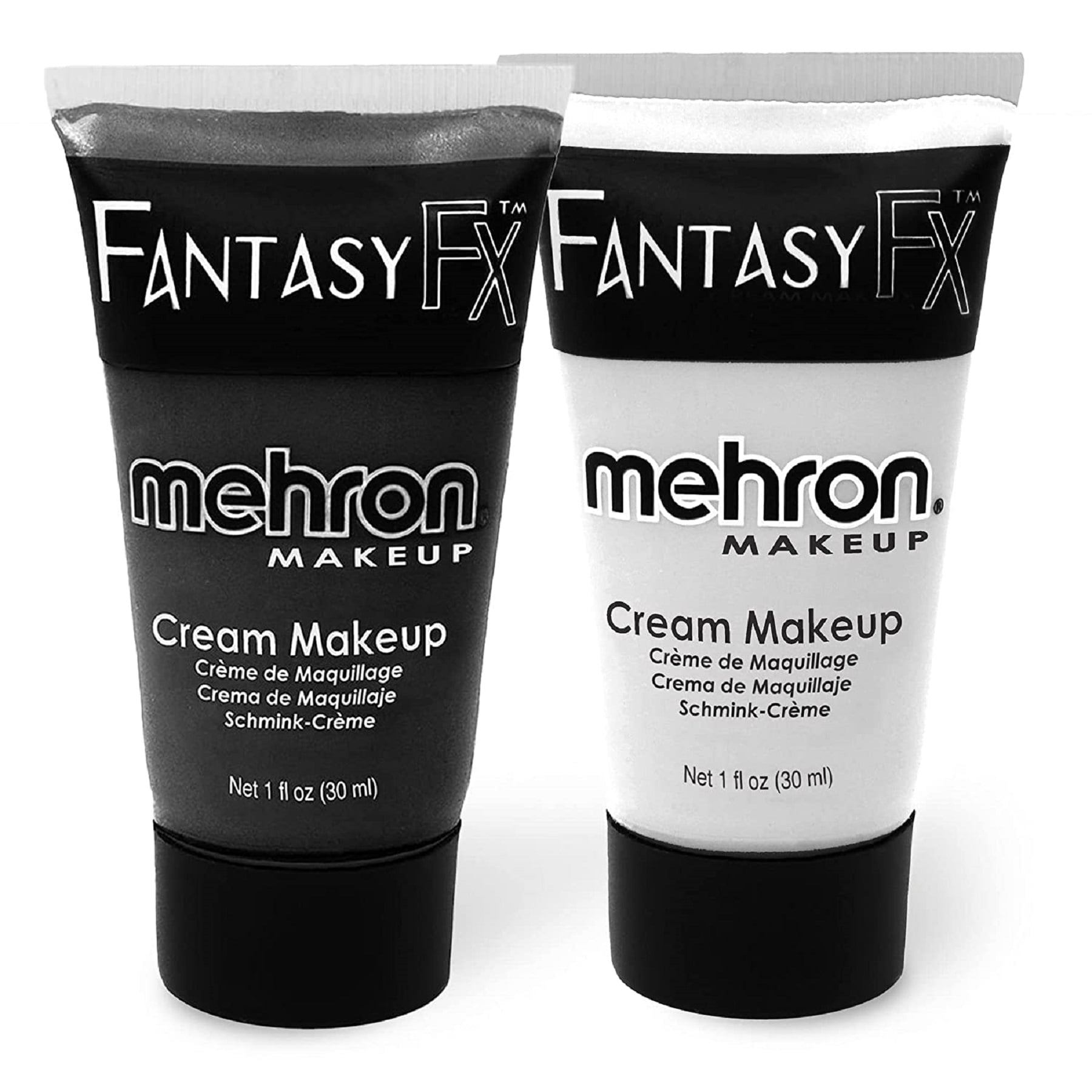 Mehron Makeup Fantasy F/X Water Based Face & Body Paint Black and White