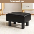 thumbnail image 3 of Gymax Modern Foot Stool w/ Storage Compact Ottoman w/Hidden Storage Space Black, 3 of 9